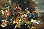 Jan Davidsz. de Heem A Richly Laid Table with Parrots oil on canvas
